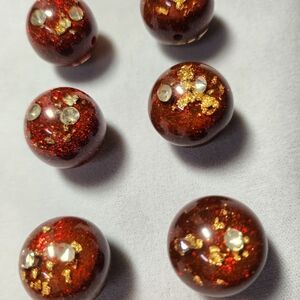 Luxurious Red and Gold Craft Beads